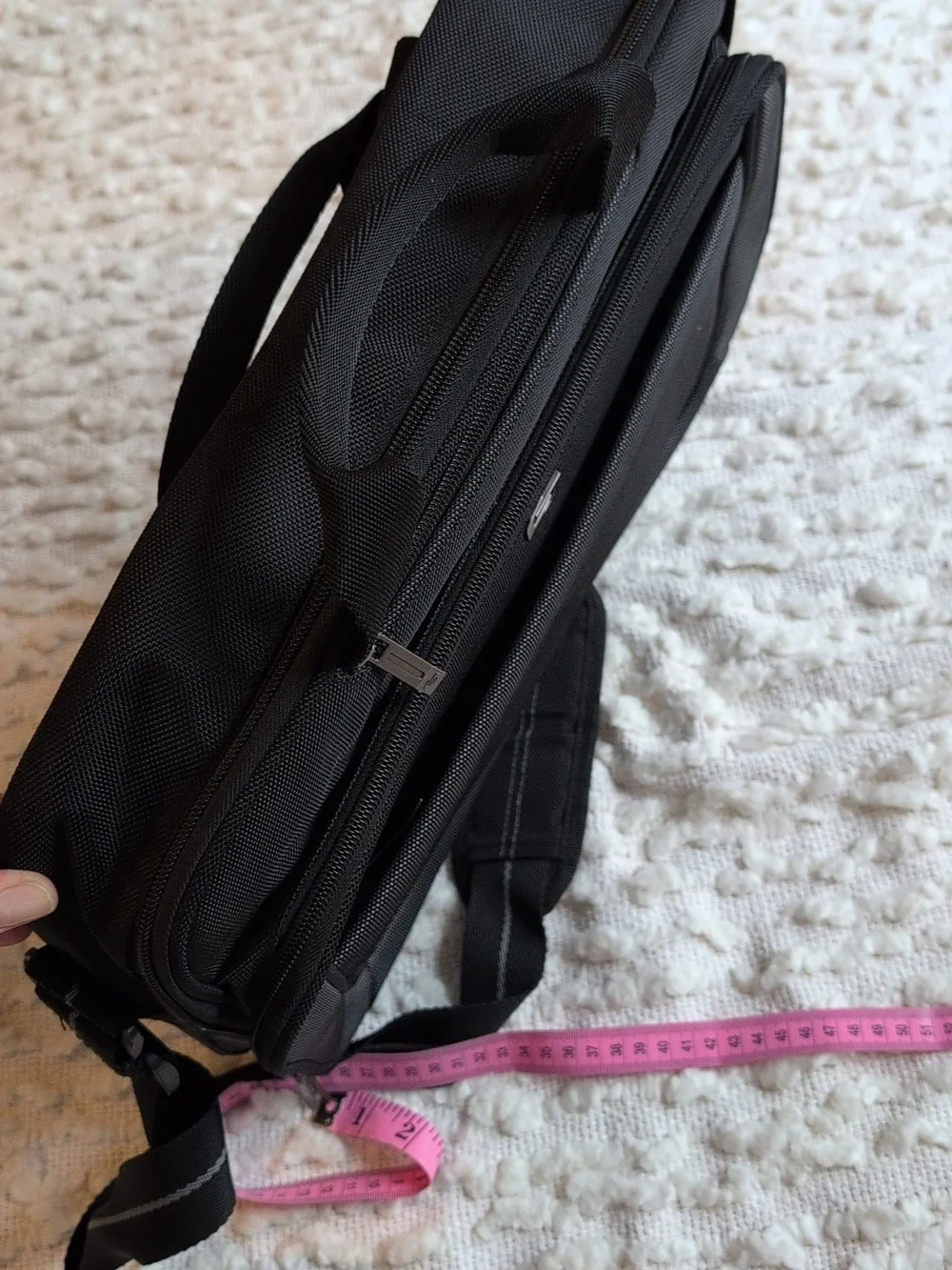 Solo Checkpoint Multi Compartment Travel Nylon Black Slim Briefcase Trolley